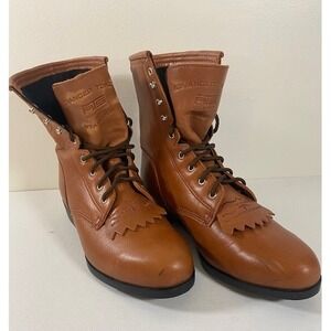 Ariat Advanced Torque ATS Brown Leather Roper Boots Womans Size 7.5